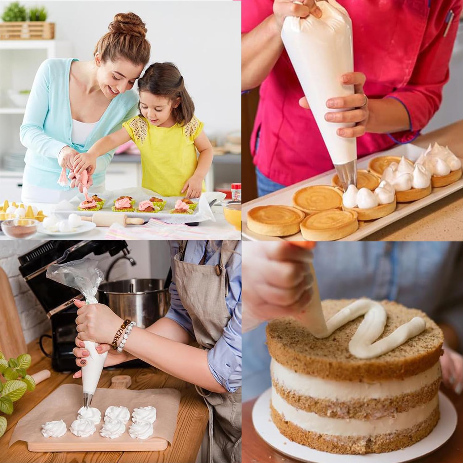 Poches à Douille Jetables Professionnelles pour Pâtisserie - Lot de 100