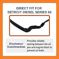 Vista 3 de BTS-23539104 - Junta de cárter de aceite, compatible con motor Detroit Diesel Series 60, repuesto para OEM 23539104 23522279, Junta de Cárter