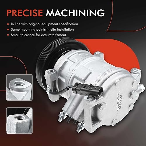 Miniatura 5 de A-Premium Compresor AC con embrague compatible con Dodge Caravan 2.4L 2004-2007