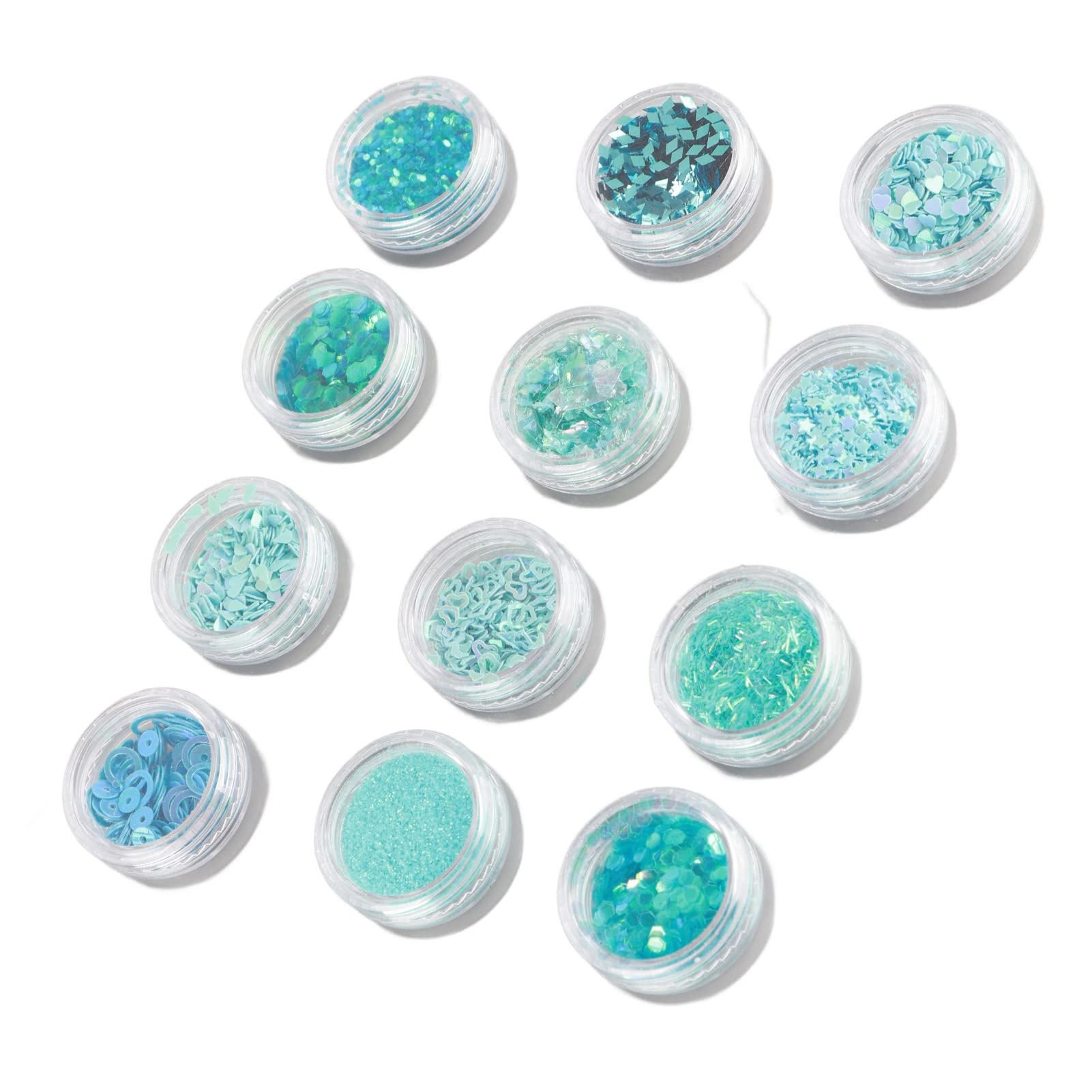 Leuchtende Pailletten Für Nagelkunst & Schmuck – UV-Harz Glitzer, Nachtleuchtend, 1-3 Mm, Verschiedene Formen