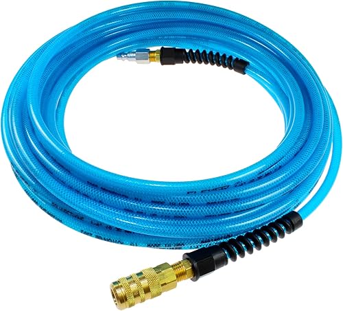 Coilhose Pneumatics PFE4100TS15X Flexeel Manguera de aire de poliuretano reforzado, 14" diámetro interior, 100' de longitud con acoplador industrial