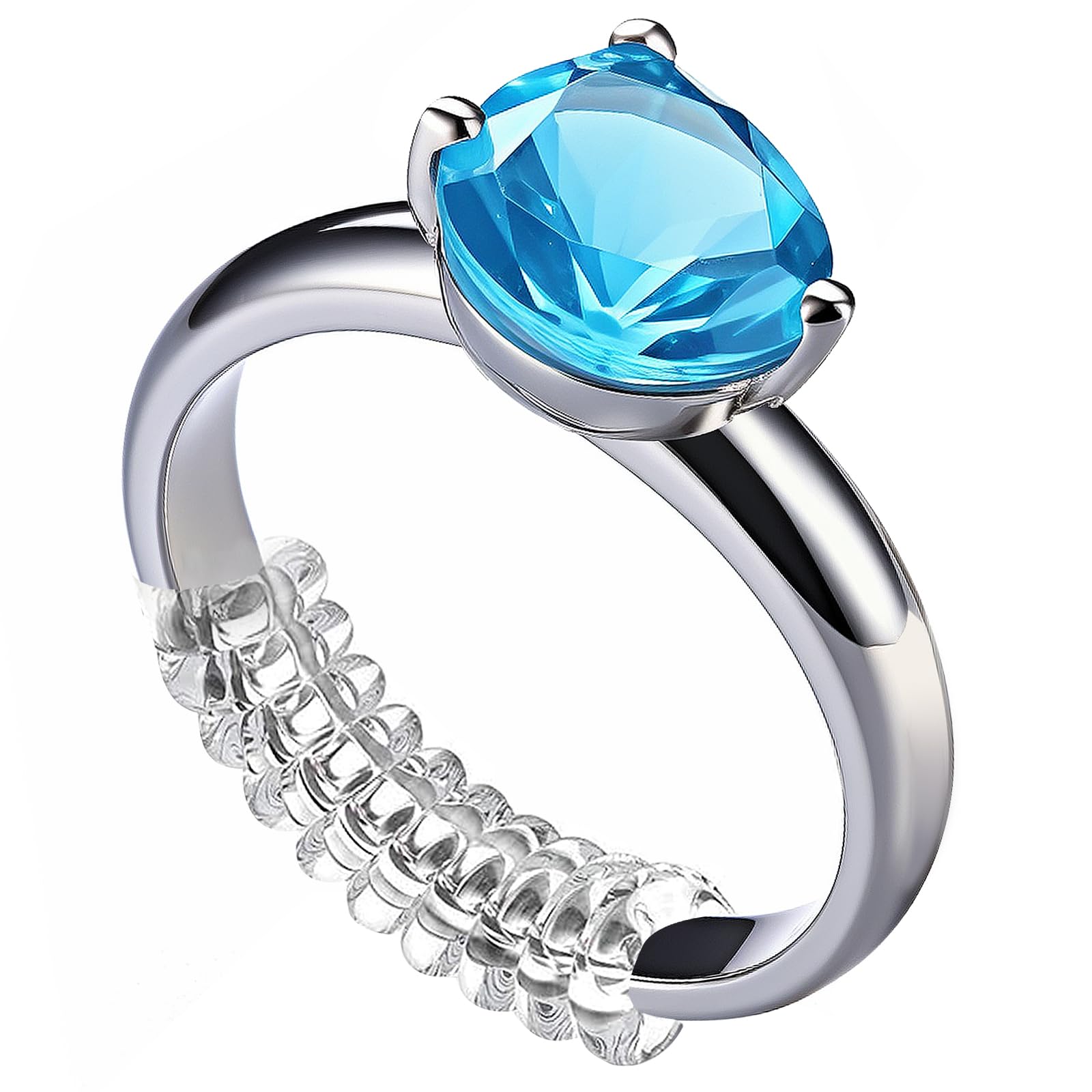 RENKE14-Pack Invisible Ring Size Adjuster Set,Durable, Comfortable, Transparent Resizers,Perfect Fit for Loose Rings Includes Polishing Cloth.