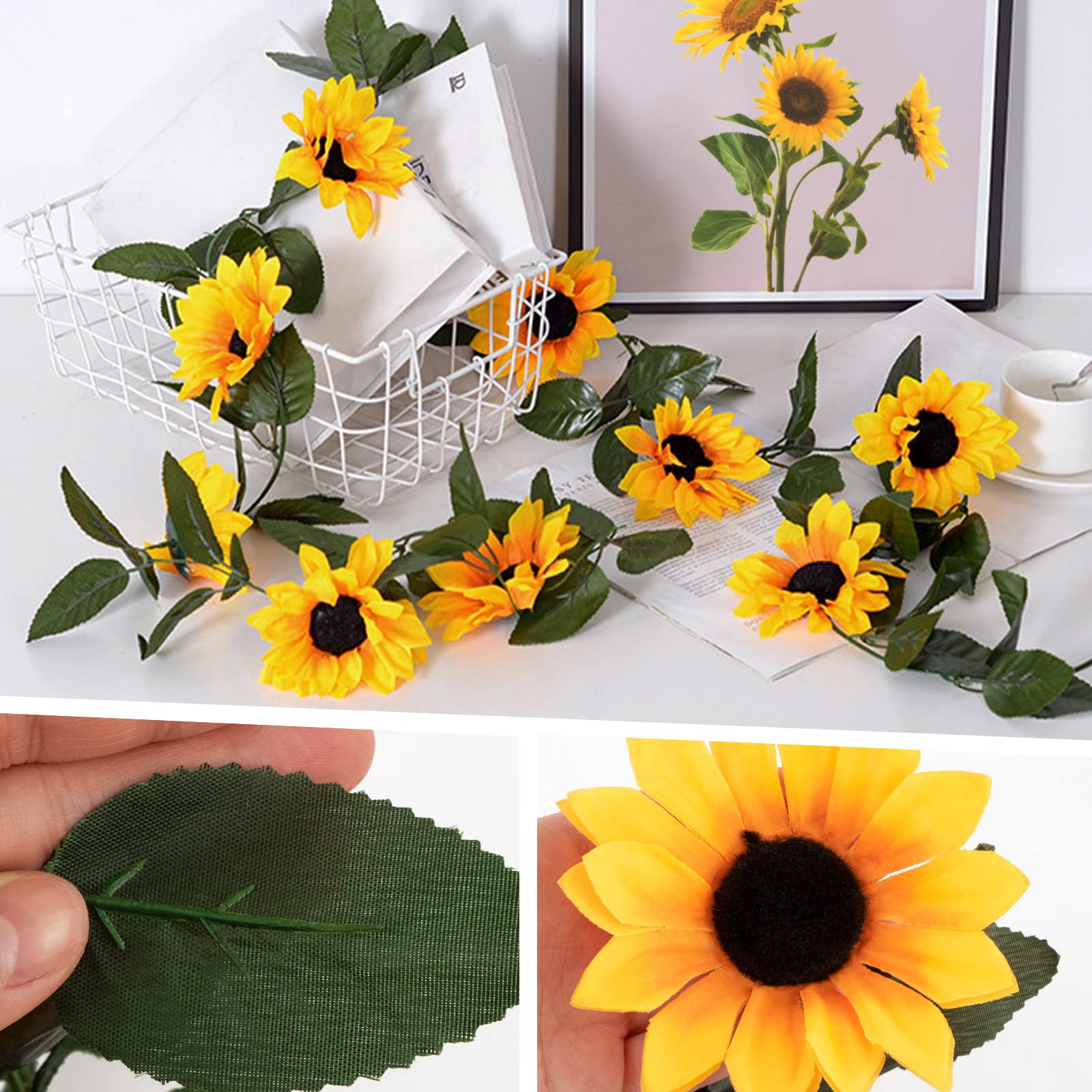 AIBAOBAO Fiori artificiali Glicine 12PCS, Fiori finti Ghirlanda di vite, Piante pendenti