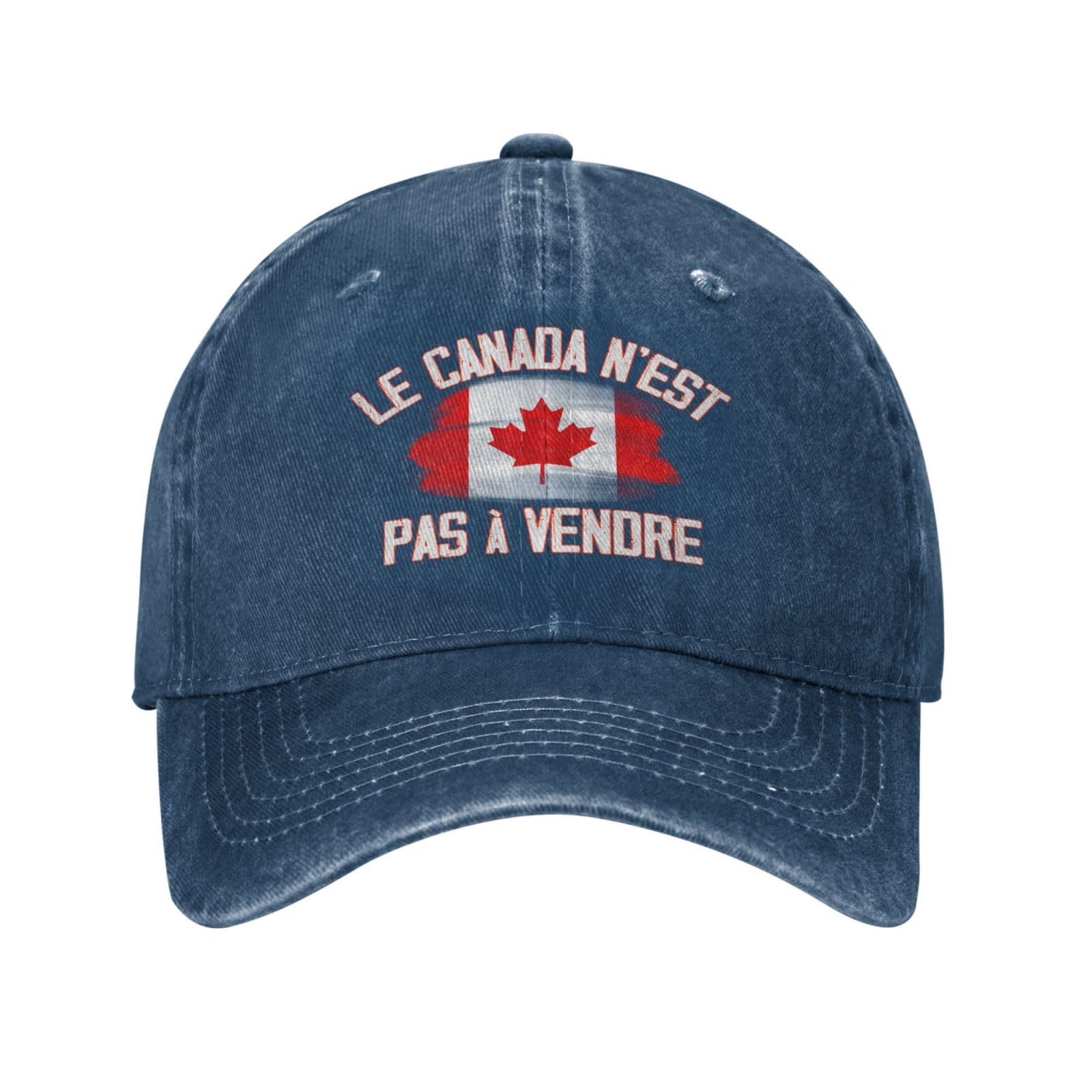 KWQDOZF Le Canada N'est Pas à Vendre Hat Pride Cowboy Trucker Baseball Cap NavyBlue