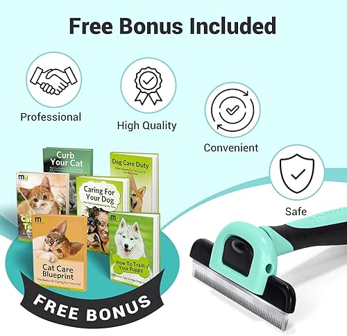 Vista 14 de MIU COLOR Cepillo de pelo largo para mascotas, herramienta de eliminación de pelos para perros y gatos medianos y grandes, reduce eficazmente