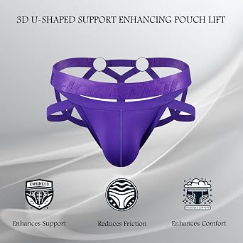 JOCKMAIL Jock Straps for Men Sexy Jockstrap Comfortable Men's Thong Underwear for Athletic, Gym & Clubwear