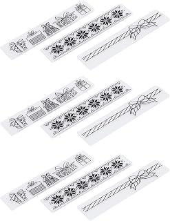 Pwshymi Flower Plastic Embossing Folder, 9Pcs Set