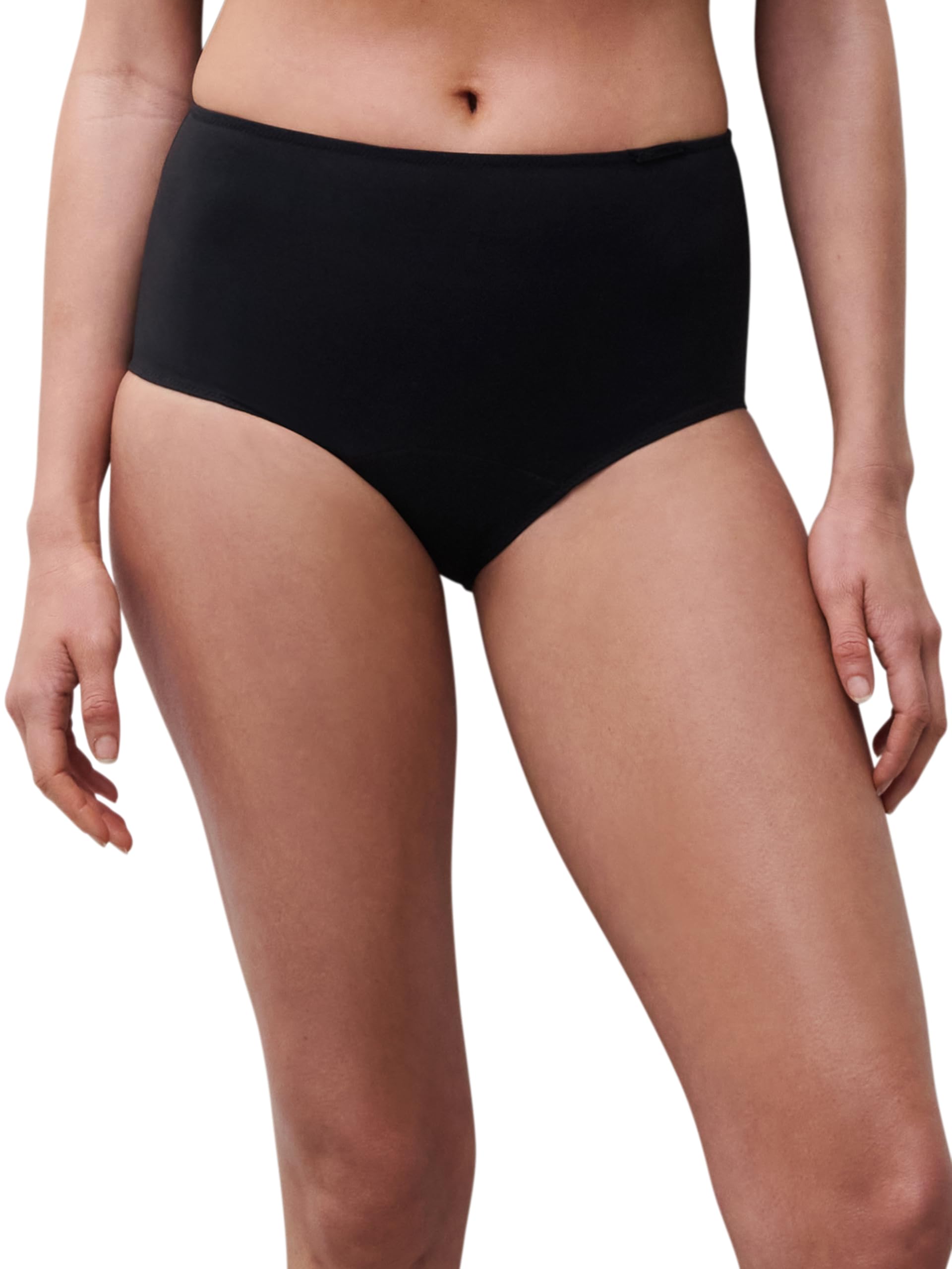 Chantelle Women's, PERIOD PANTY ESSENTIAL, High-Waisted Full Brief, Period underwear, Schwarz, L