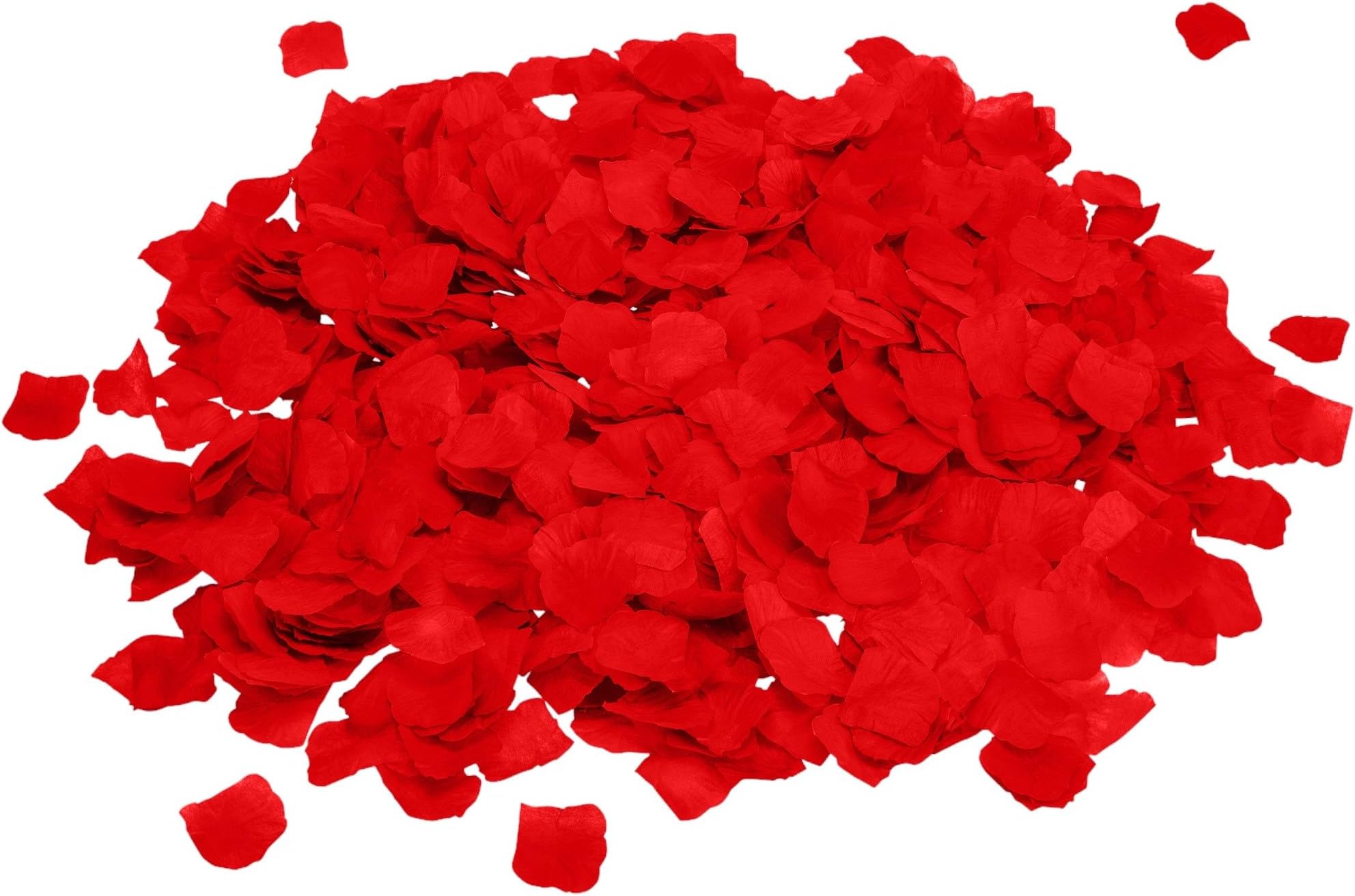 1500 Pcs Rose Petals, Artificial Flowers Petals - Fake Flower Petals for Romantic Decorations - Rose Petals for Bedroom Decor - Valentines Decorations - Valentines Day (Red)