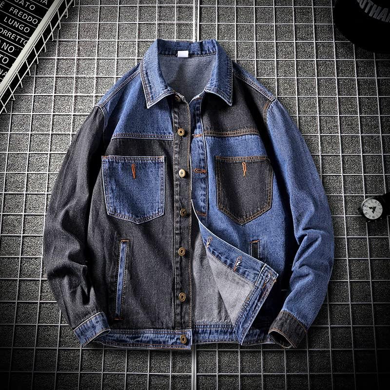 Autumn Hip Hop Patchwork Mens Denim Young Design Street Jeans Men Jacket Jackets Unisex Women Jean Coats