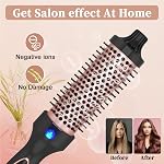 Curling Iron Thermal Brush 1.5 Inch Global Voltage Travel-Friendly with Digital Display Temperature Ceramic Tourmaline Ionic Quick Heated Round Bush Suitable for Medium and Long Hair
