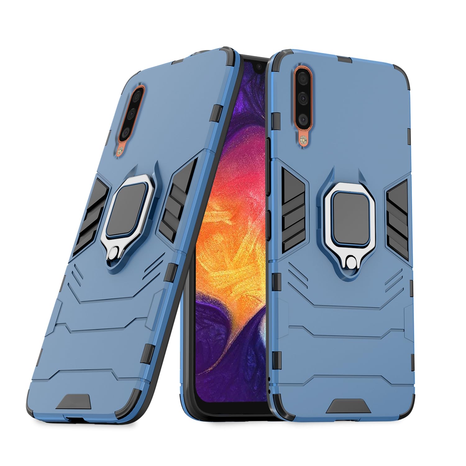 Pikkme Samsung Galaxy A50 / A50s / A30s Back Cover | D5 Tough Armor Bumper | 360 Protection Case | Ring Holder Stand Case (Blue) (B0927SVDPP) Amazon Price History, Amazon Price Tracker