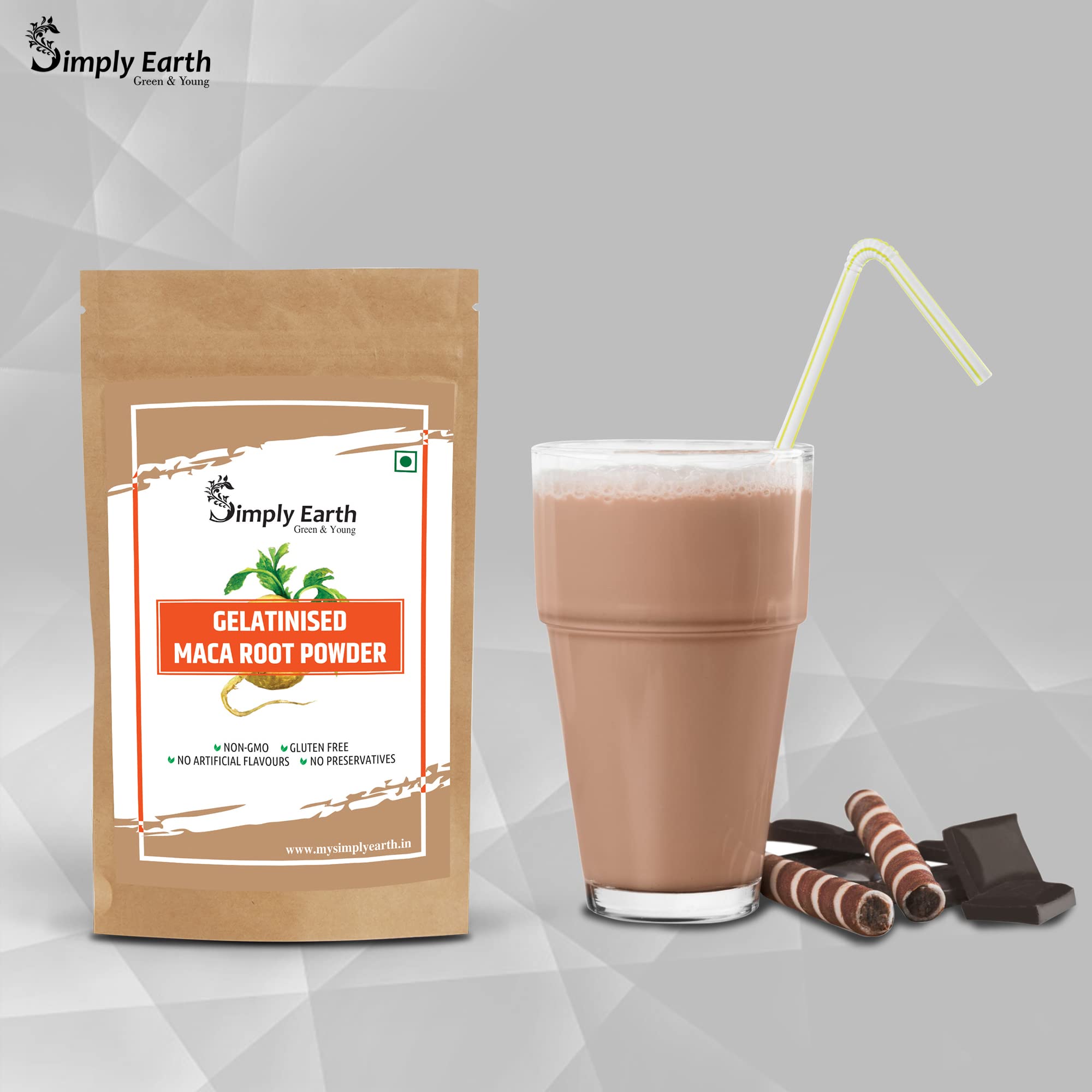 Simply Earth Gelatinised Peruvian Yellow Maca Root Powder, Organic Herbal Supplement | Improves Energy And Stamina | Good For Men And Women - 75 GMS 3