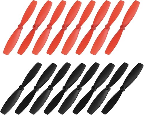 uxcell Hélices RC 2.165 in CW CCW 2-Paletas Rotores principales, negro rojo 8 pares