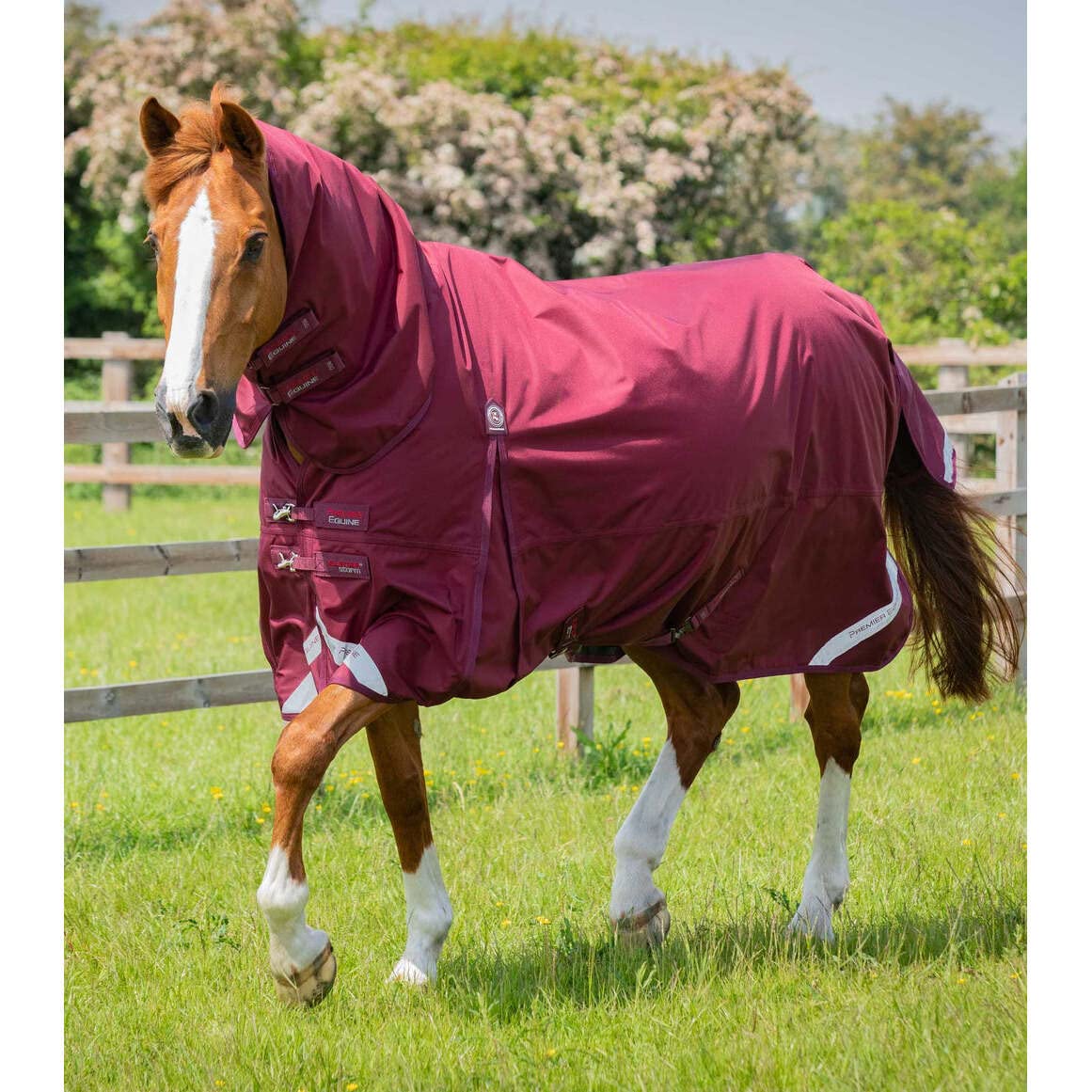 Coperta impermeabile per cavalli con copricollo Premier Equine Buster Storm Classic 90 g