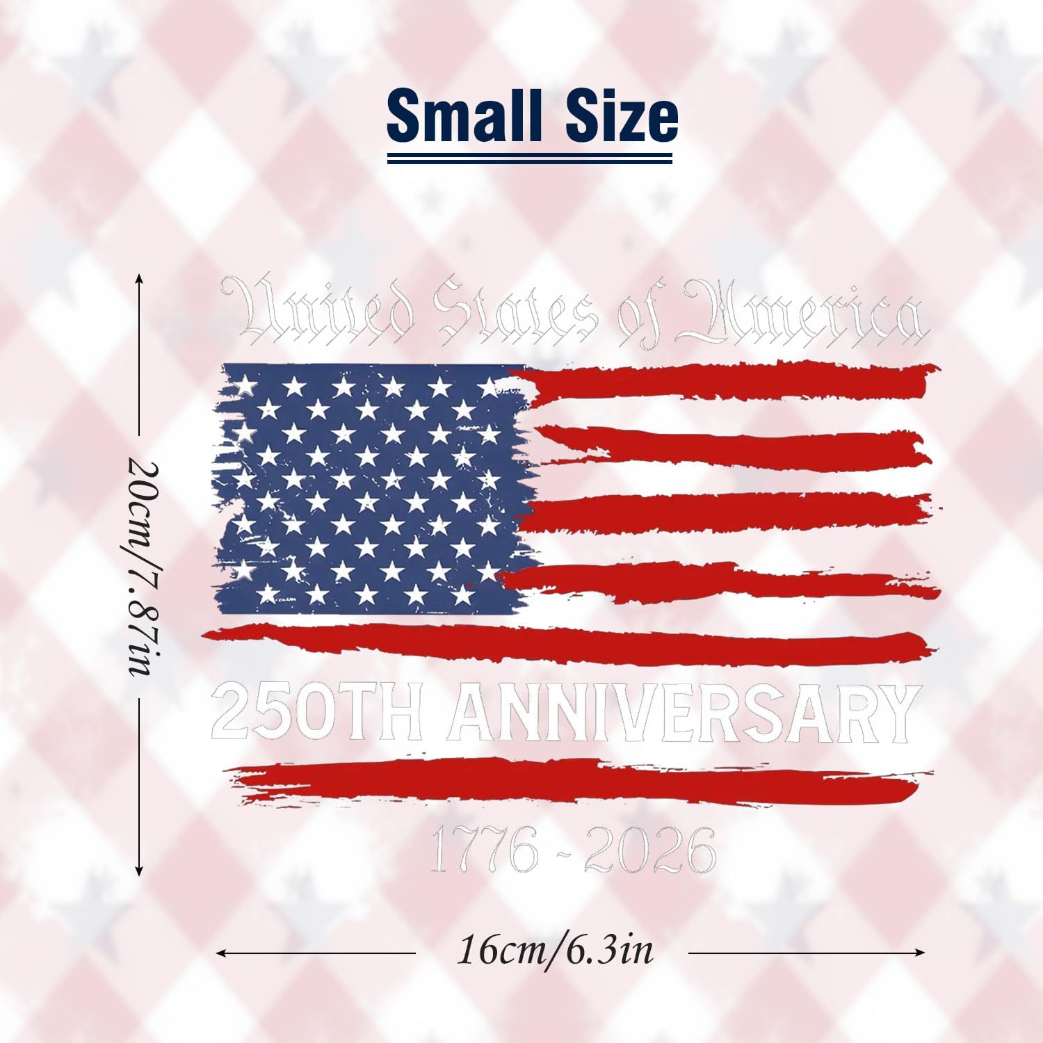 1776-2026 250th Anniversary of The Independence of USA Sticker, American Flag Patriotic Vinyl Sticker, Bumper Decal for Car, Windows, Refrigerator (#Red B, S) - Image 3