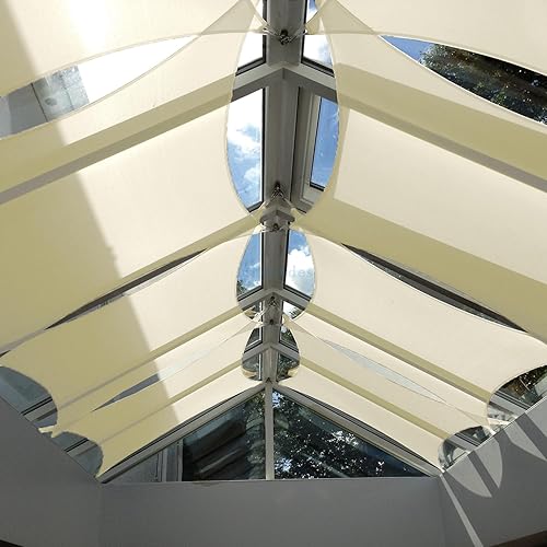 Miniatura 6 de Tang Sunshades Depot - Toldo cuadrado permeable (6.35ozm), color beige, azul, marrón, amarillo, verde oscuro, beige a rayas y blanco a rayas