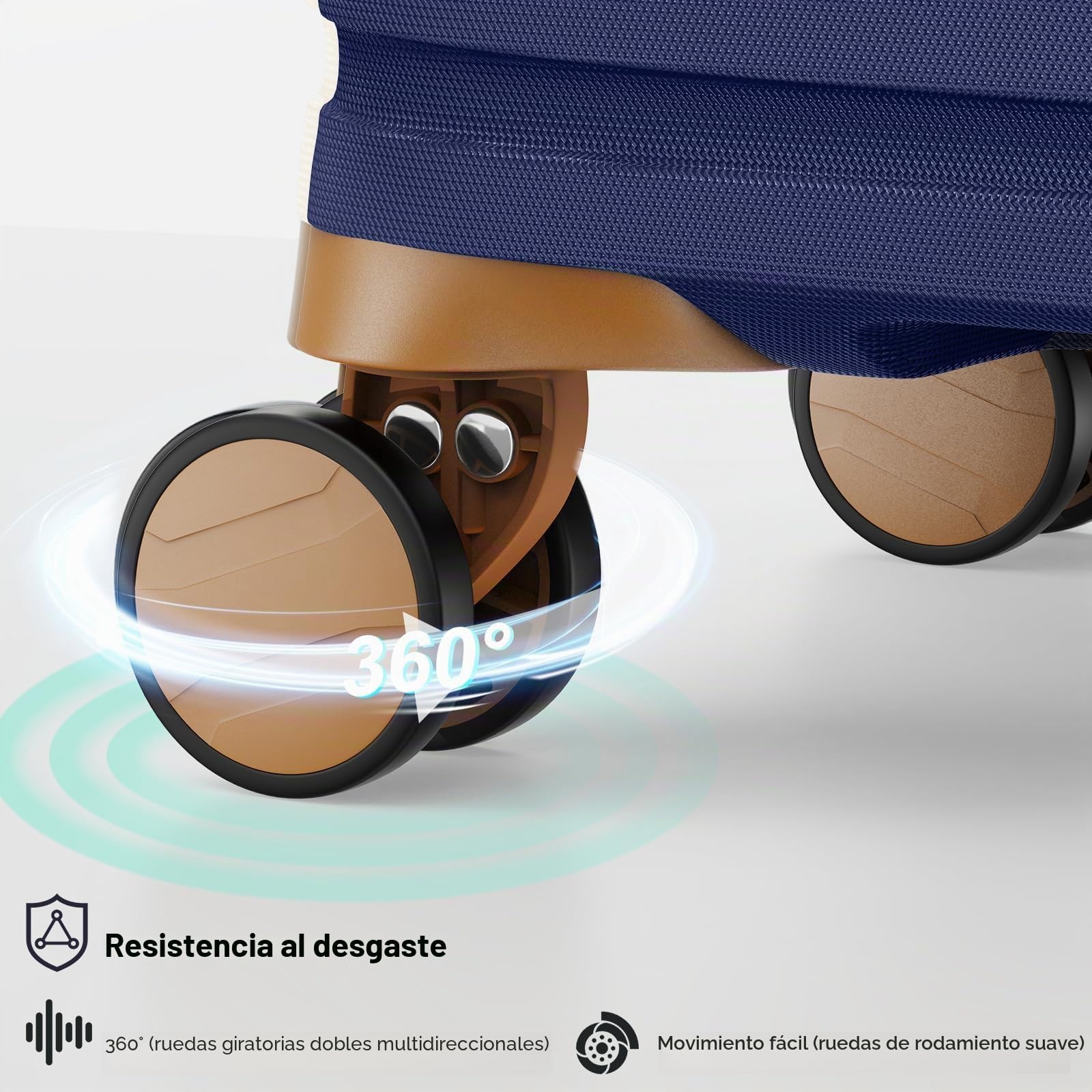 Joyway Juego 5 Maletas ABS, Ruedas 360°, TSA, Bandolera y Bolsa de Viaje | 20% espacio extra, diseño anidable, asa telescópica 3 niveles, cremalleras YKK y compartimentos internos organizados