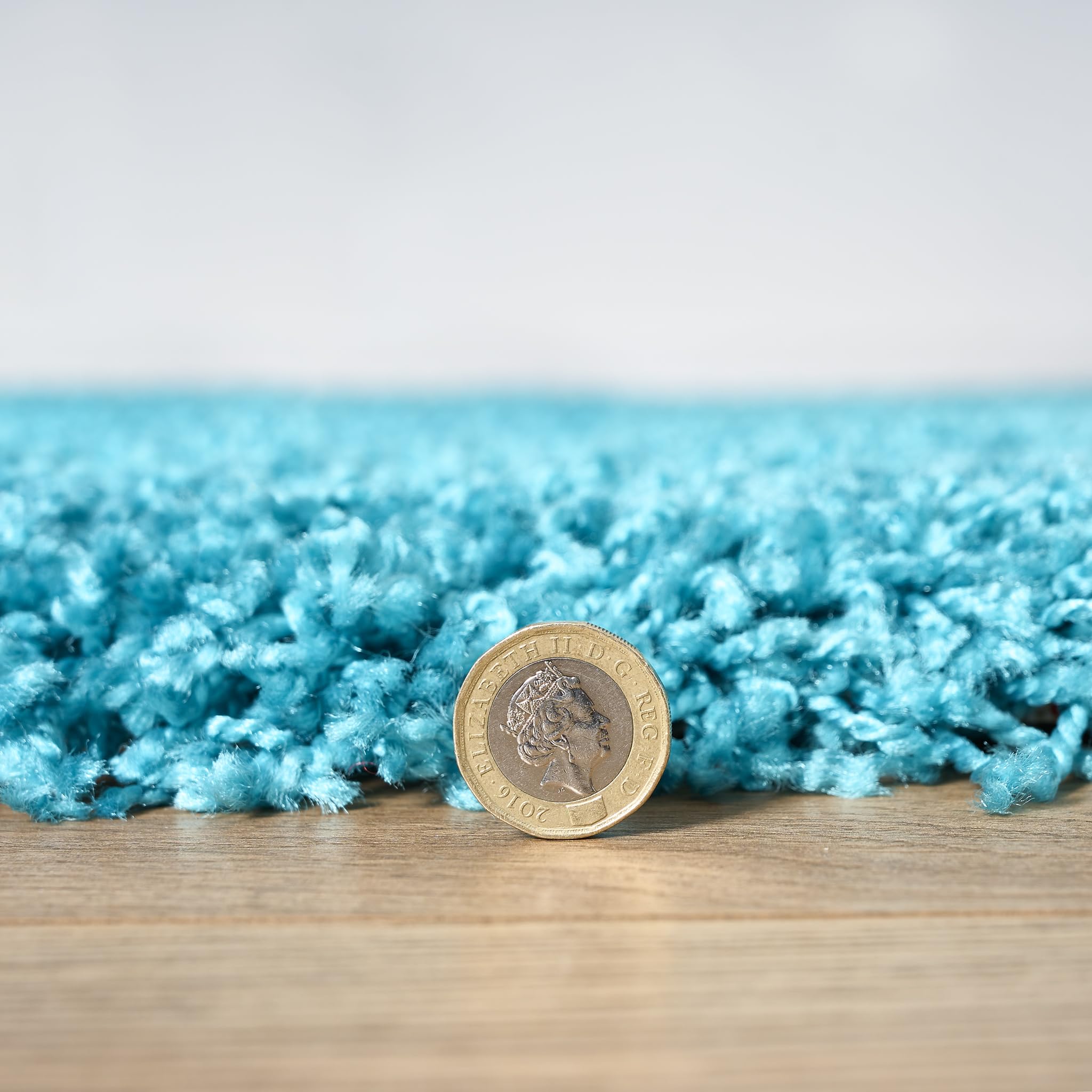 Bravich Round Green Rug 150cm (5') 5cm Pile Green Shaggy Large Circle Thick Fluffy Living Room Hessian Backed Washable — view 60