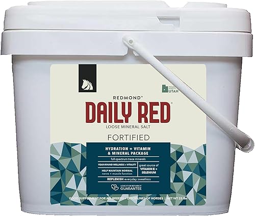 Daily Red Complete Wellness, suplemento de mezcla mineral fortificada para caballos, cubo de 25 libras