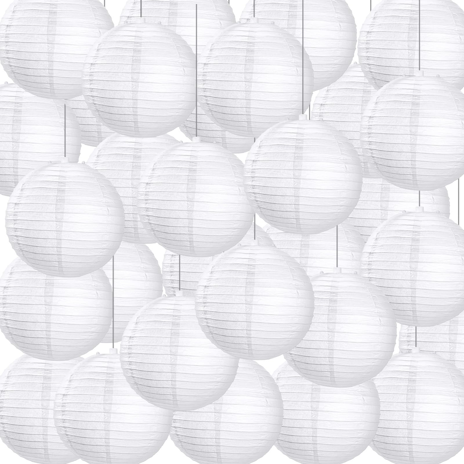Photo 1 of Treela 30-Pack White Paper Lanterns, 4-Inch