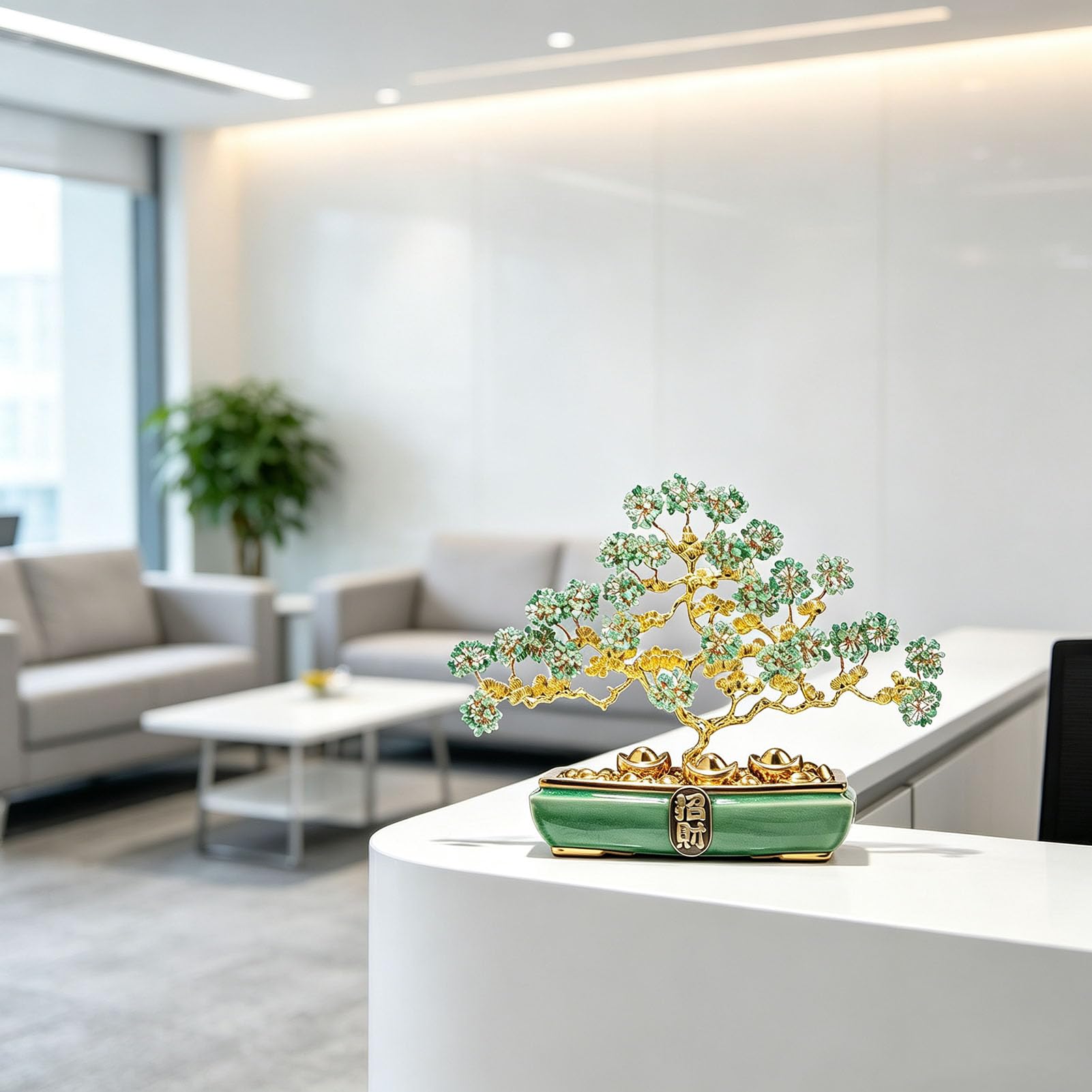 Drzewo kryształów Feng Shui Money Tree, naturalne duże drzewo kryształowe