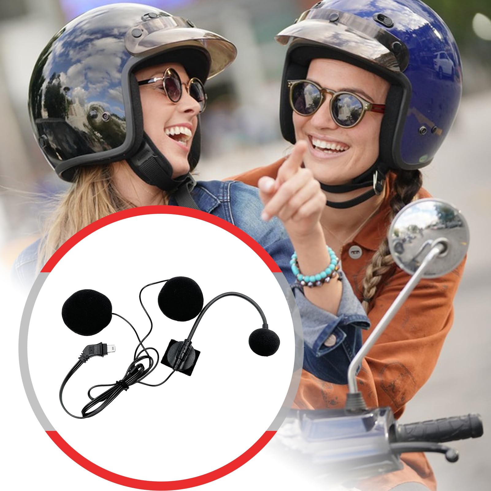 Amazon.co.jp: バイク用ヘルメットヘッドセット,ヘルメット用