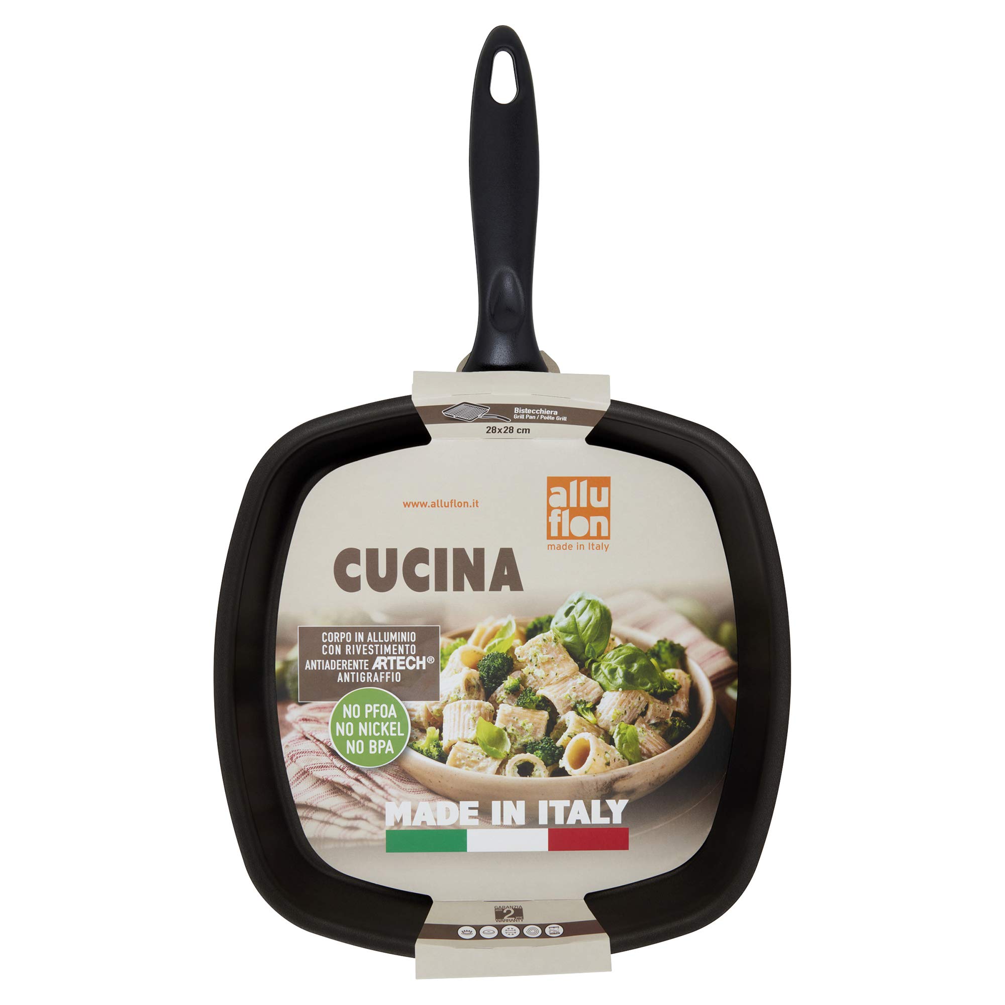 Alluflon Cucina Bistecchiera 28x28 cm