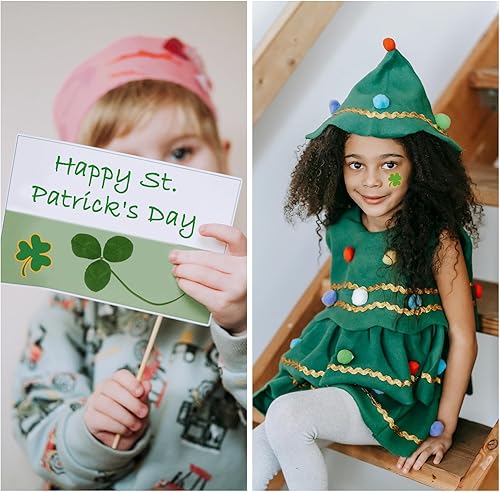 Miniatura 7 de 900 unidades30 hojas de calcomanías del día de San Patricio para niños, calcomanías de trébol de cuatro hojas, calcomanías de trébol de cuatro