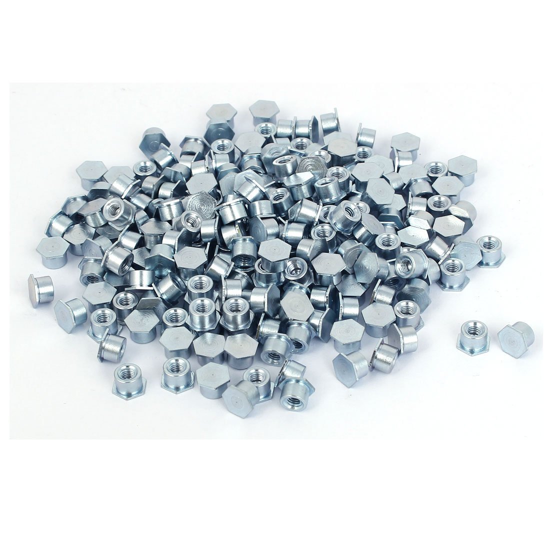 3NH® M3x4mm Hex Head Full Thread Carbon Steel Zinc Plated Self Clinching Standoff Silver Blue 200pcs-image-35