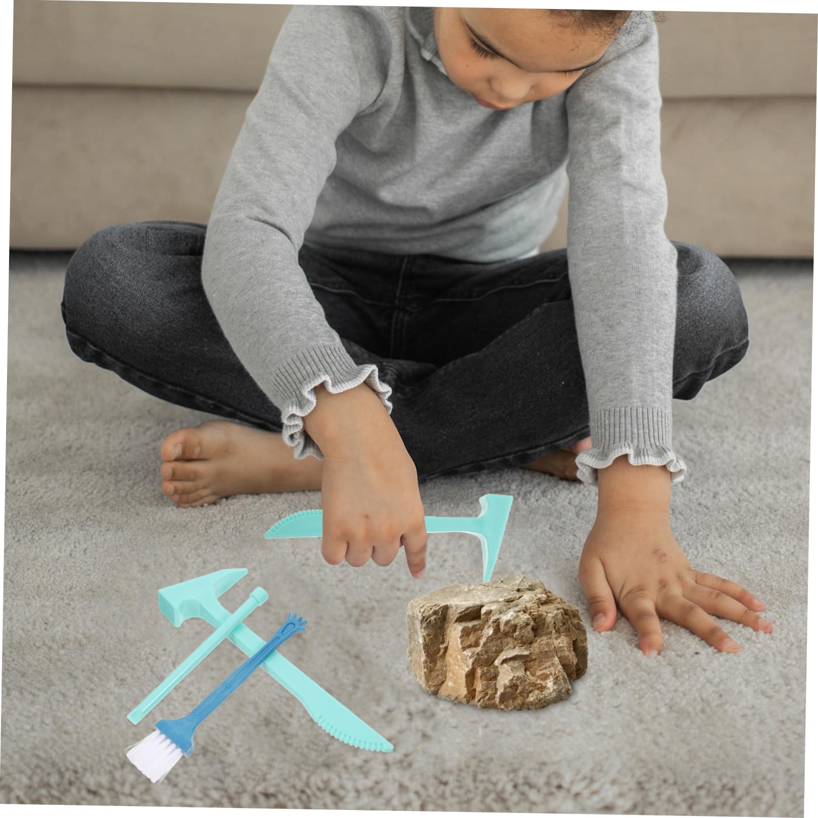 Hemobllo 6 Juegos Kit de Excavación Infantil con Herramientas Arqueológicas para Explorar Gemas y Minerales Juguete Educativo Práctico para Desarrollar Creatividad y Habilidades Manuales