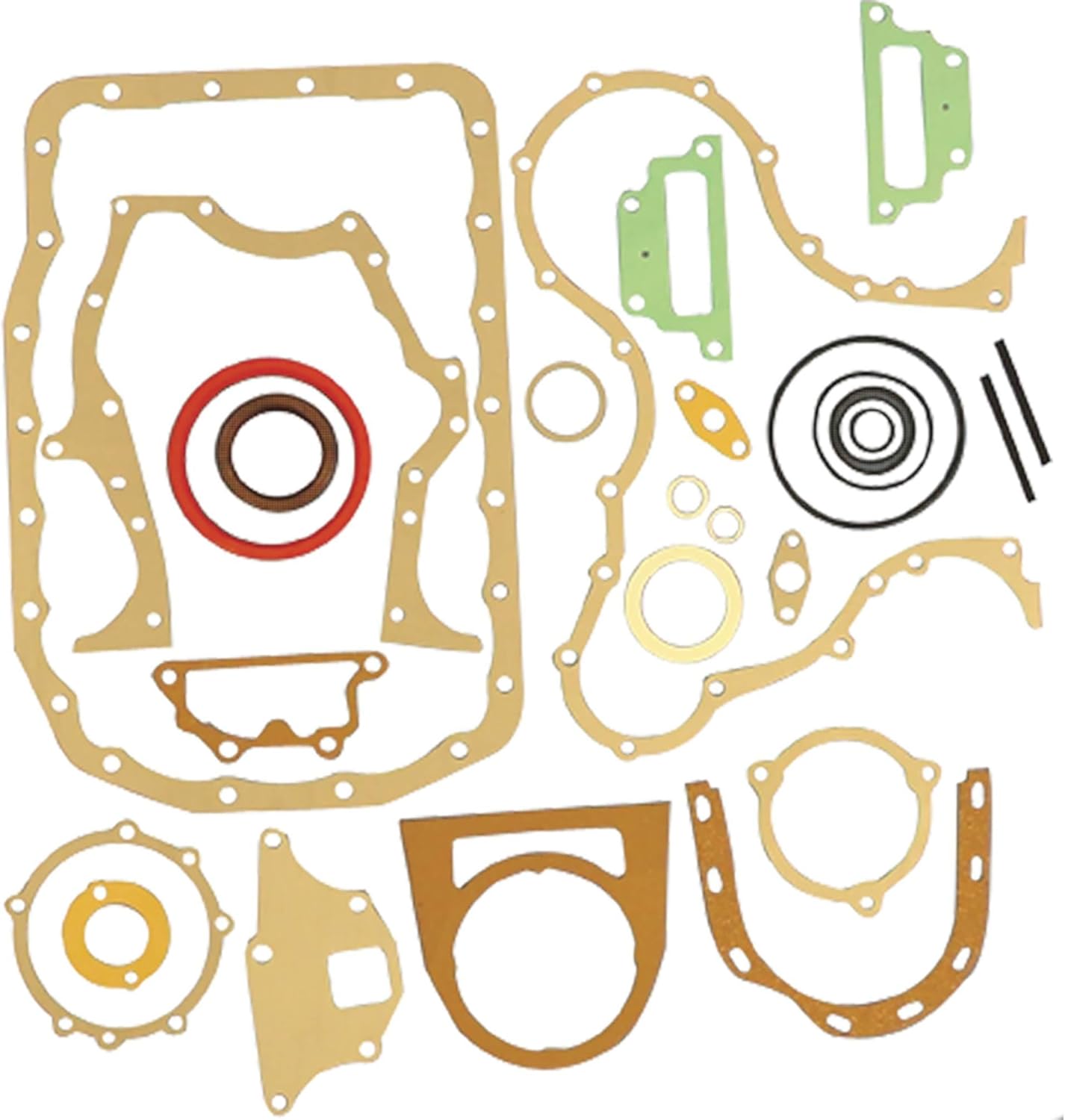 Rareelectrical Lower Gasket Set Compatible With 1965-2000 Ford 4000 4100 4110 4130 4600 4610 4630 Bsd333 201Ci 3-Cyl Diesel Gas 1965-1999 Replaces 82845207 502334 Cfpn6a008a 83926004 1965-1974