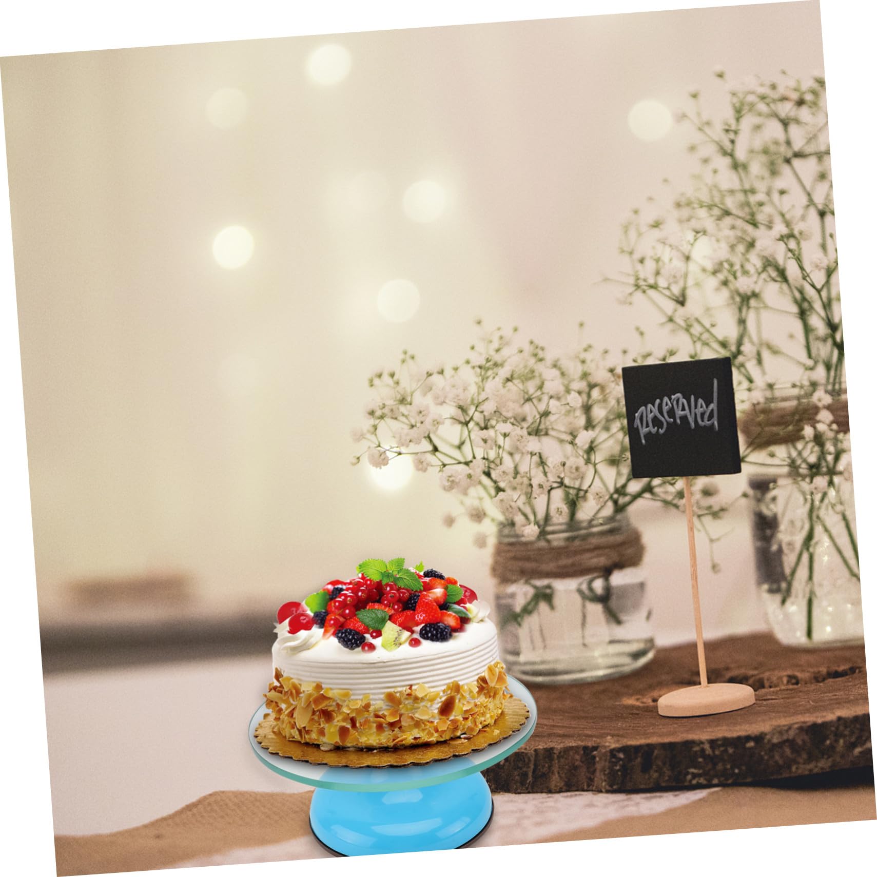 MAGICLULU Plateau Tournant pour Gâteaux Table de Présentation pour Gâteaux avec Base Antidérapante