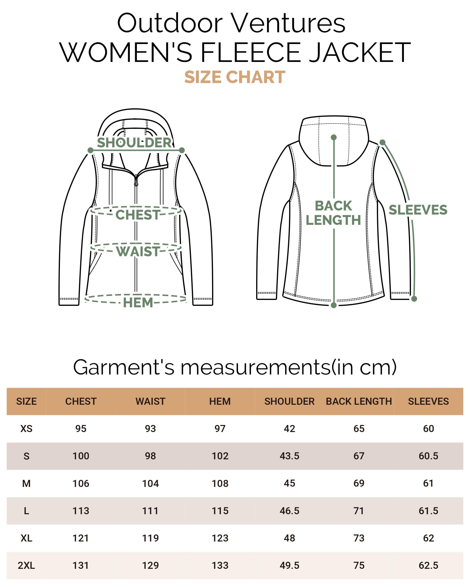 Outdoor Ventures Veste polaire pour femme avec fermeture éclair sur toute la longueur, sweat à capuche en polaire chaude avec 6 poches pour la randonnée et les loisirs