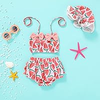 Vista 4 de Tiny Cutey Traje de baño de 2 piezas para bebé, traje de baño de 2 piezas, parte superior de bikini, parte inferior de bikini