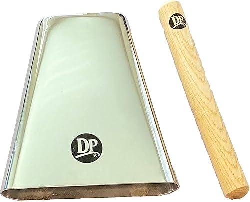 Miniatura 3 de DP Music Máquina de ruido de campana de vaca de 7 pulgadas con acabado cromado batidor, cencerro para deportes, juegos de fútbol, eventos,