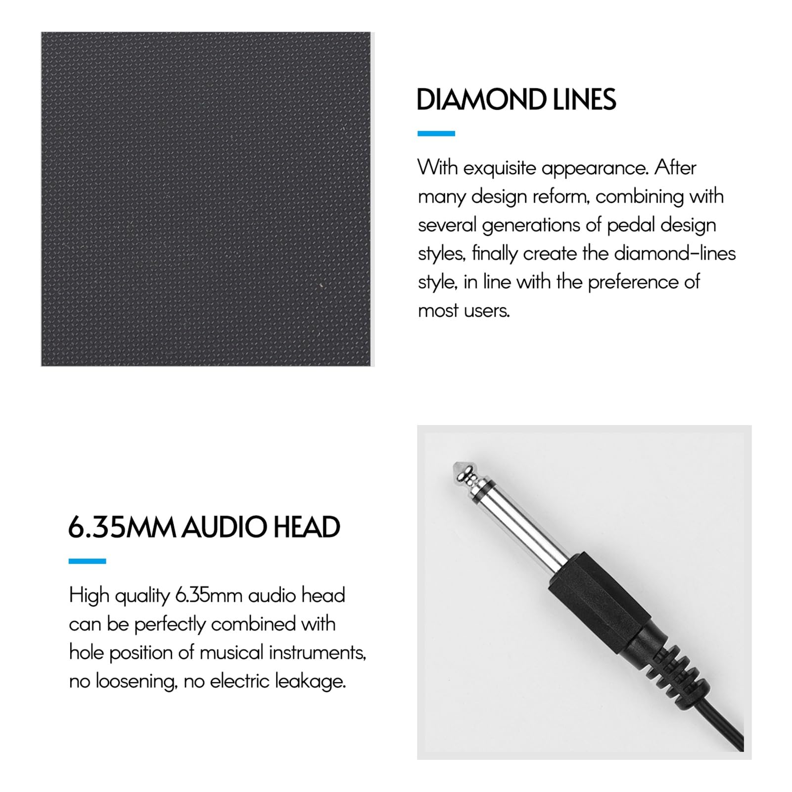 Universal Single Pedal 3.5mm Interface Compact Sustain Pedal for Musical Instruments Portable Roll Up Piano Electronic Keyboard Elctronic Roll Up Drum (6.35mm)