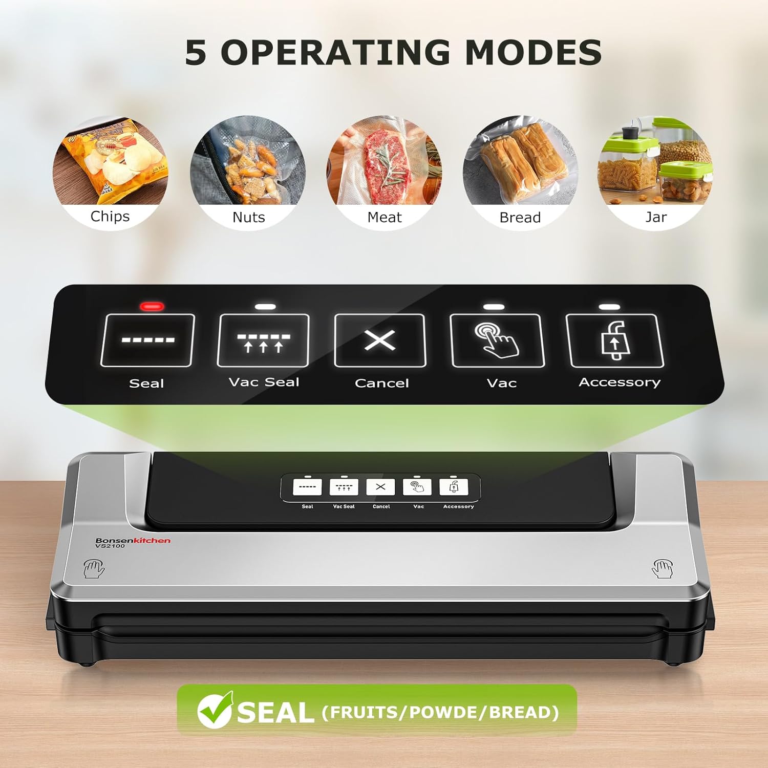 Bonsenkitchen Vacuum Food Sealer is 50% off on Amazon