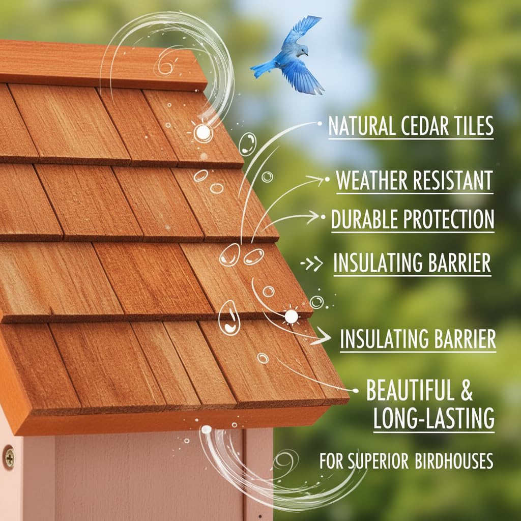 Paquete de 3 casas para pájaros Bluebird para espacio exterior, casa de pájaros para montaje en pared, caja nido de golondrina de árbol con protector de depredador de acero inoxidable, pintura UV de