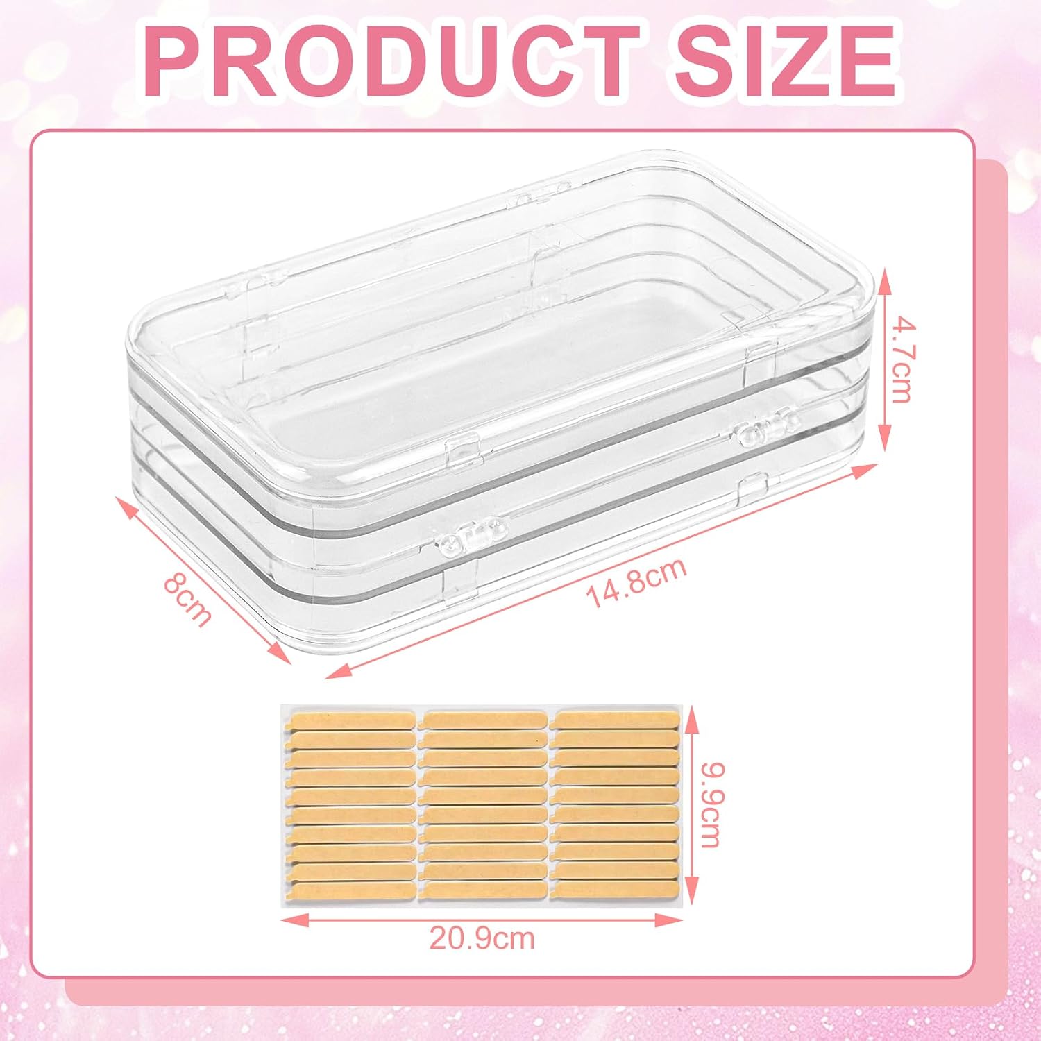 Nail Storage Box Set, Press on Nails Kit, Nail Art Display Stand, 3 Levels Foldable Nail Organizer, for Nail Storage image 2
