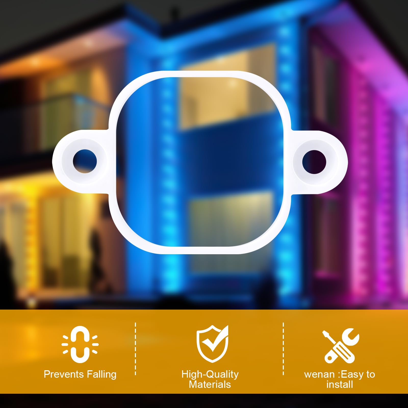 Uchwyt 90 szt. kompatybilny z Pro Permanent Outdoor Lights Wsporniki do podsufitki, okapu, powięzi, klips do instalacji kompatybilny z H706 (biały)