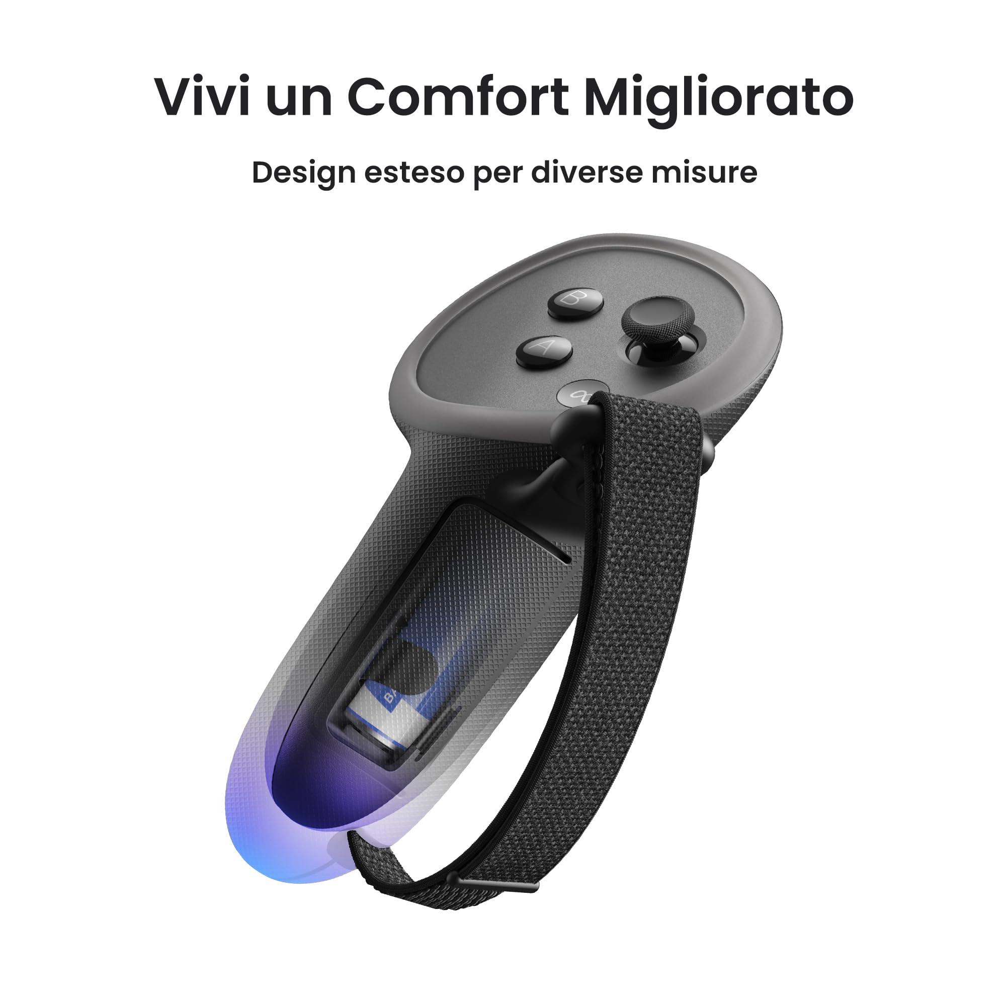 KIWI design G4 Pro Impugnature per Controller Compatibili con Meta Quest 3/3S, Accreditate da Meta