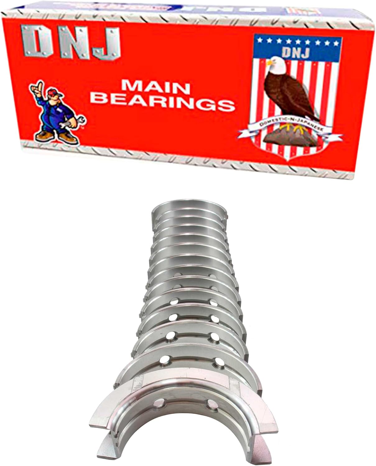 DNJ MB856 Main Bearings Set STD Size For 06-16 BMW 3.0L L6 DOHC Turbocharged, Naturally Aspirated N55B30A,N54B30A,N51B30A,N52B30A,N52