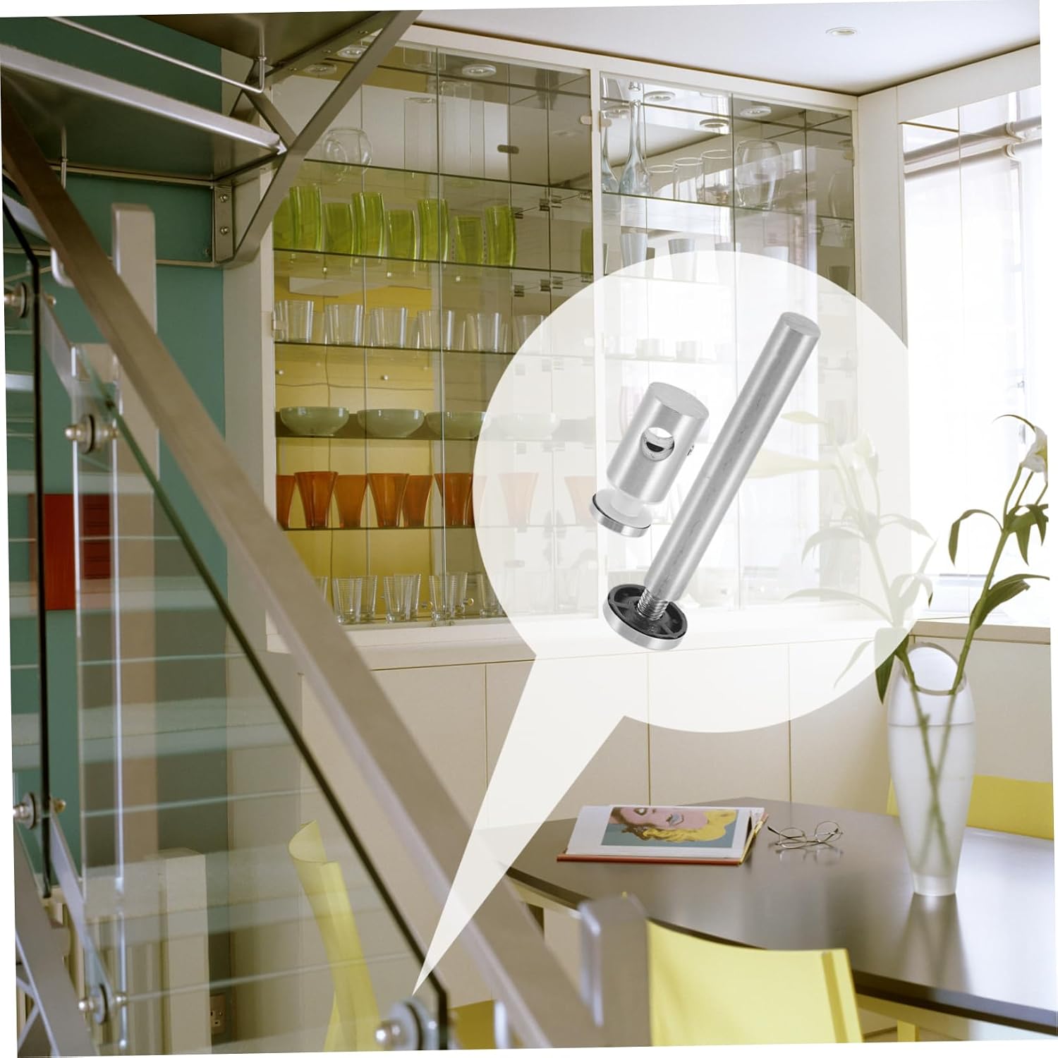 Handrail Bracket Handrail Support for Indoor Stairs Metal Stair Railing Bracket Easy Install