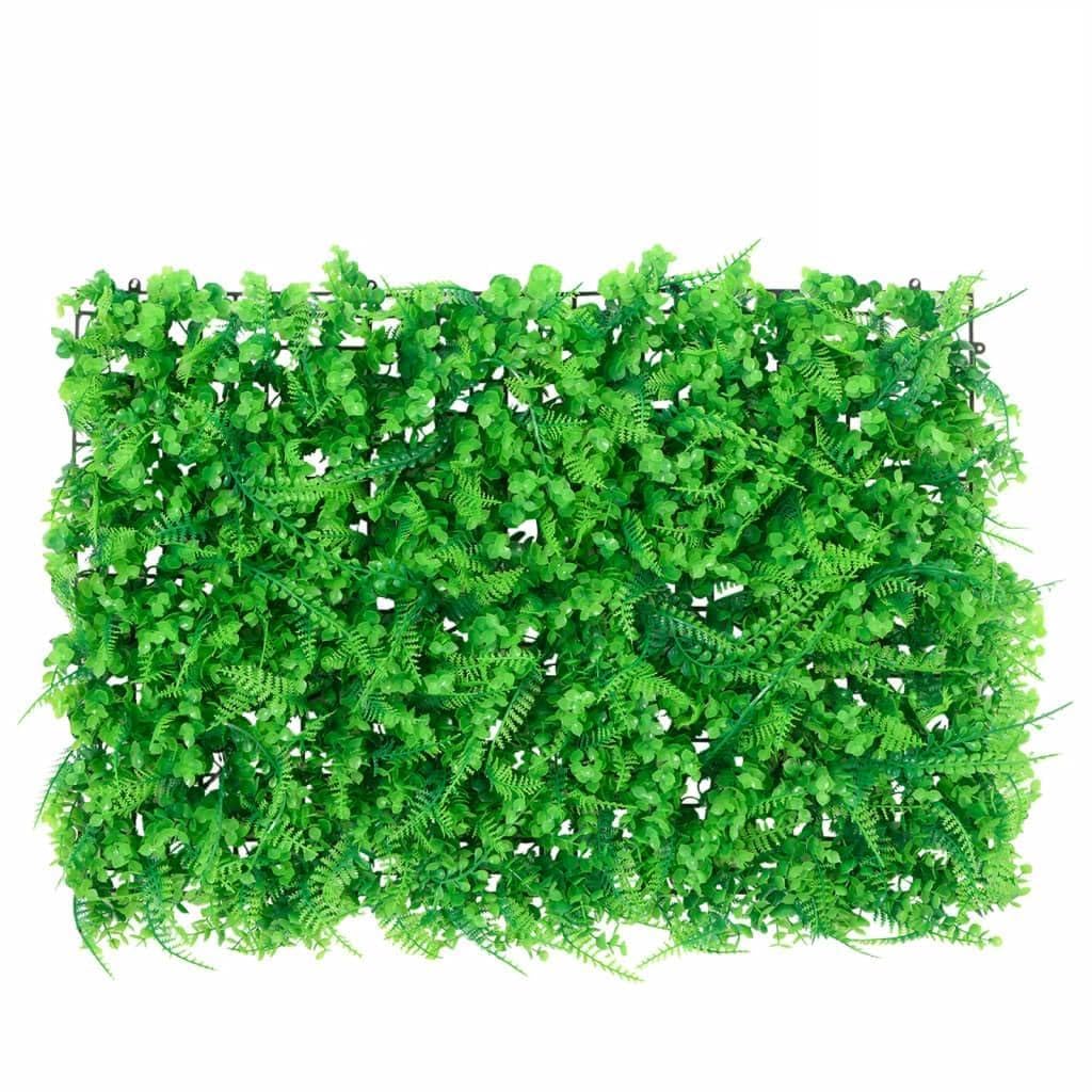 Künstlicher Farn Sichtschutzzaun 24 Stk. Grün 40x60 cm, Kunsthecke aus PE für natürliche Optik, pflegeleichte Farnhecke für Garten, Sichtschutz und Dekoration für Außenbereich