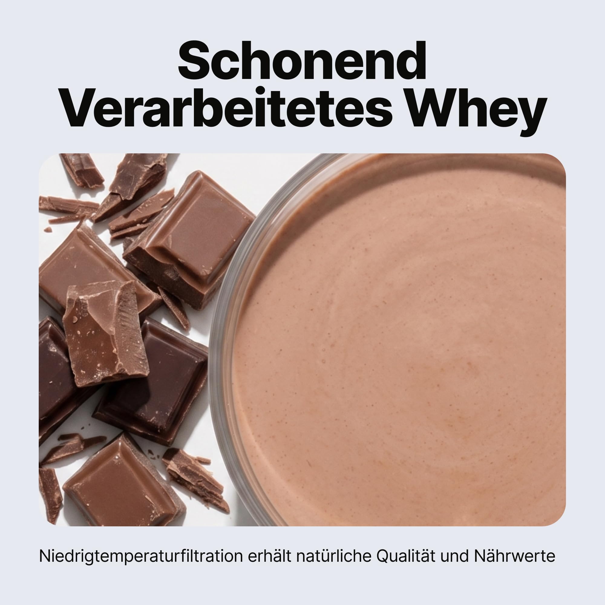 Vilgain Laktosefreies Whey Proteinpulver 1kg - Eiweißpulver Schoko-Shake