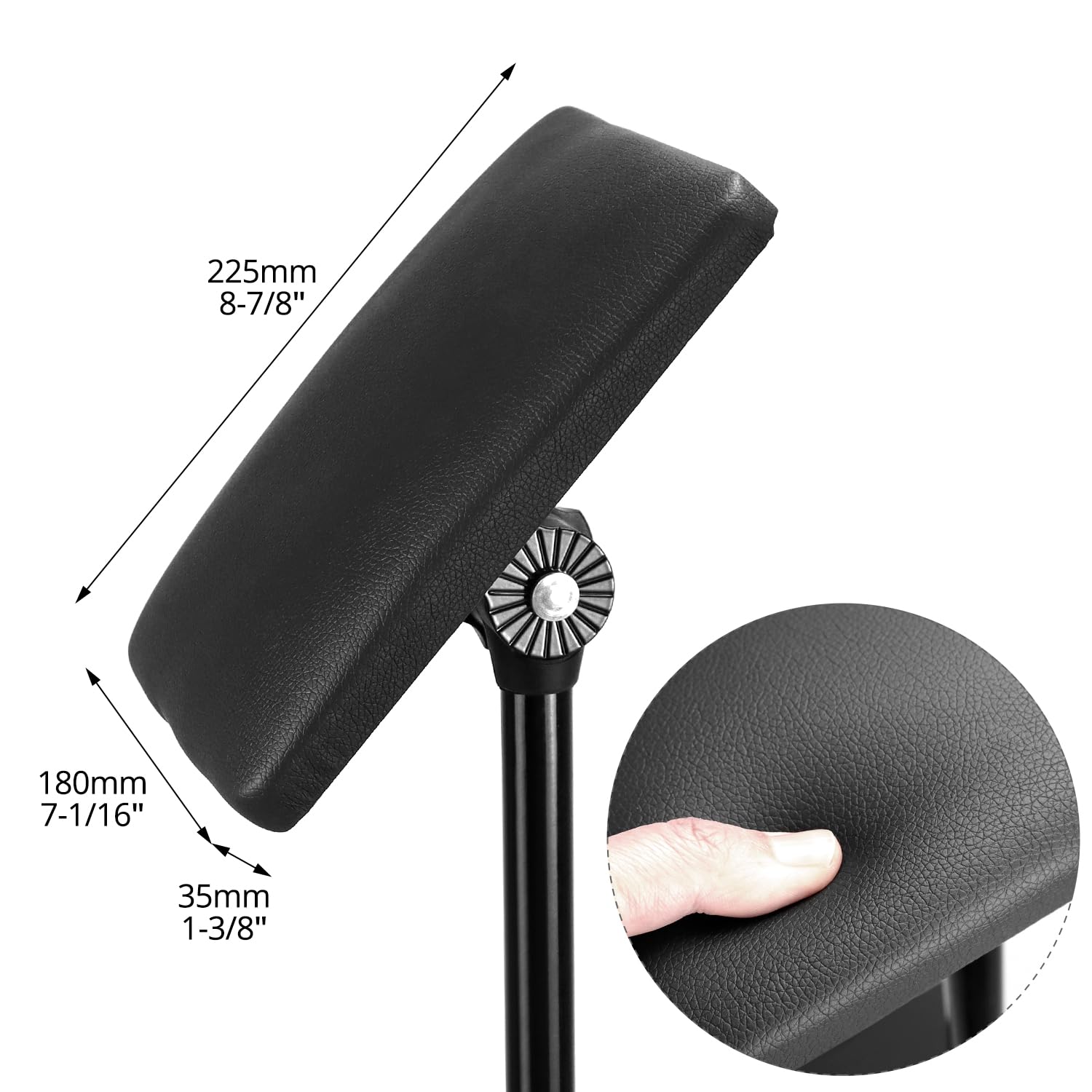 QWORK® Apoyabrazos para Tatuajes Profesional Trípode con Bandeja Extraíble - Almohadilla Suave Engrosada 24 x 18 x 4 cm, Altura y Ángulo Ajustables - Reposabrazos Tattoo Portátil