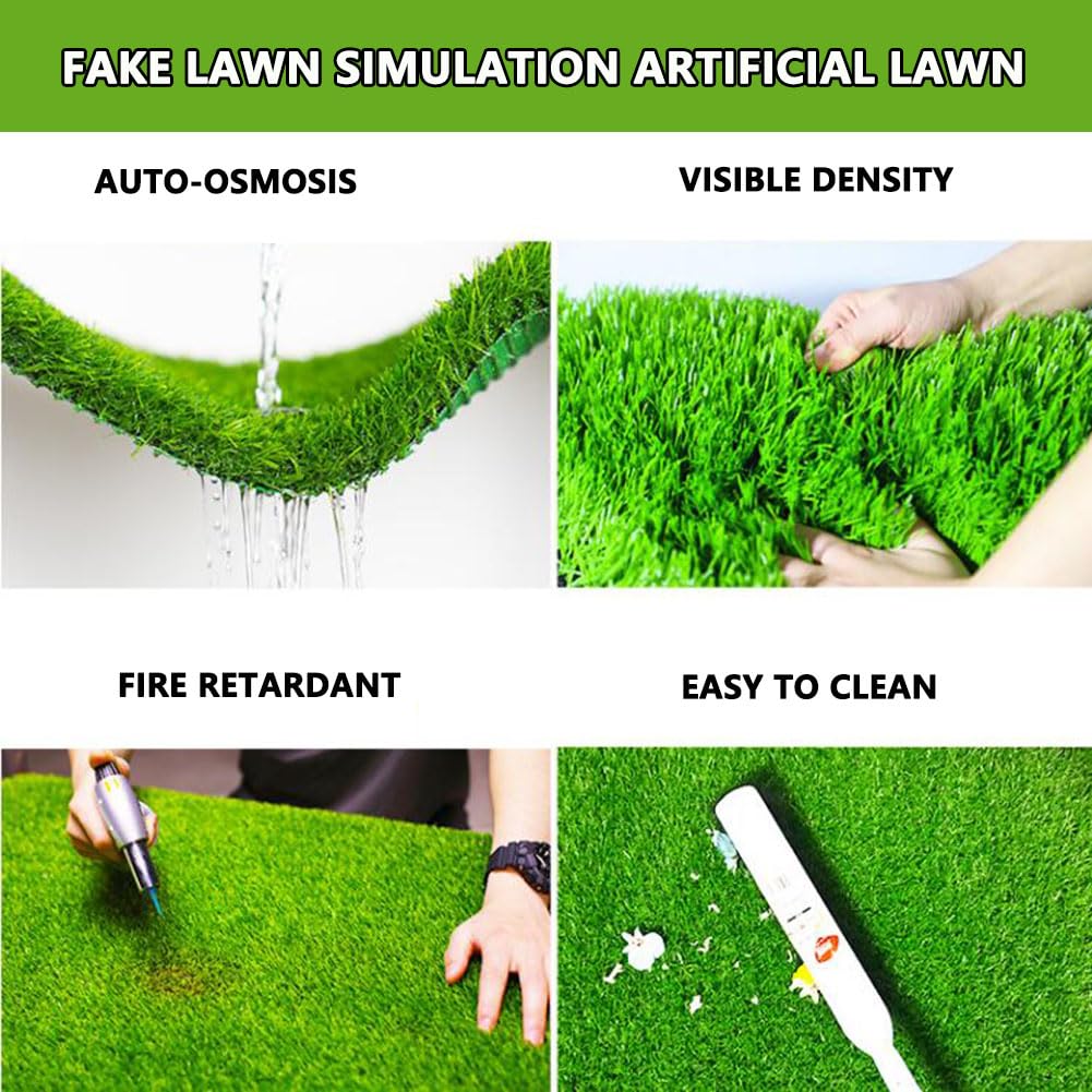 Questo Tappeto in Erba Artificiale per Esterni, Tappeto in Erba Sintetica per Balcone, Tappeto in Erba Sintetica per Esterni, Tappeto in Erba Sintetica ad Alta densità da 20 mm (Dimensioni: