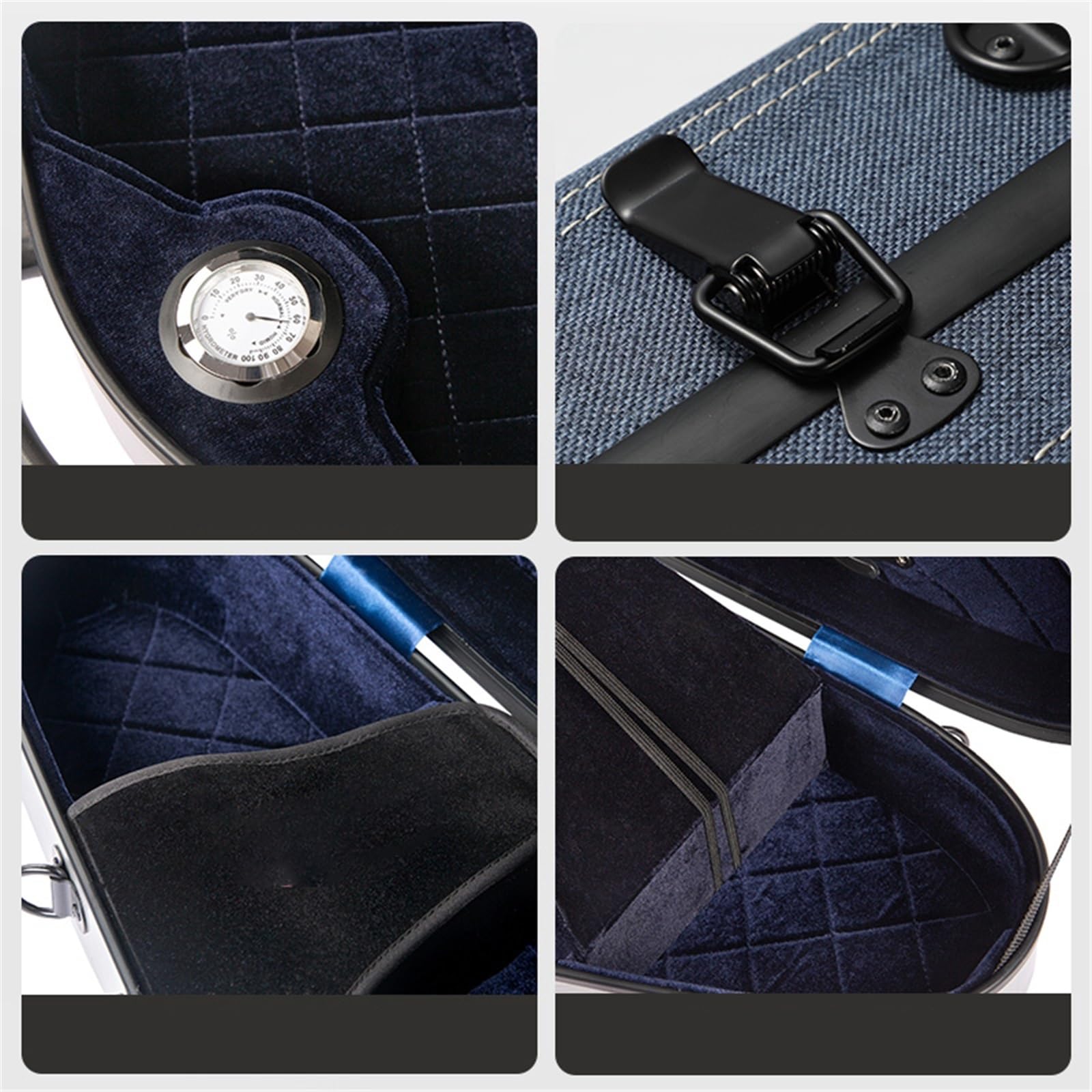 Ultraleichter, Stoßfester Und Tragbarer Geigenkoffer Professioneller Geigenkoffer(Navy blue)