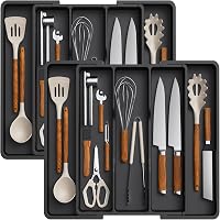 Lifewit 2 részes evőeszköz tálca fiókba, bővíthető 57 cm, konyhai rendszerező 1